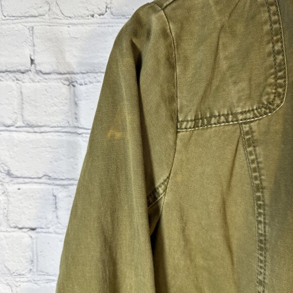 Abercrombie & Fitch Utility Outerwear Jacket Medium Military Green Hooded - Picture 3 of 13